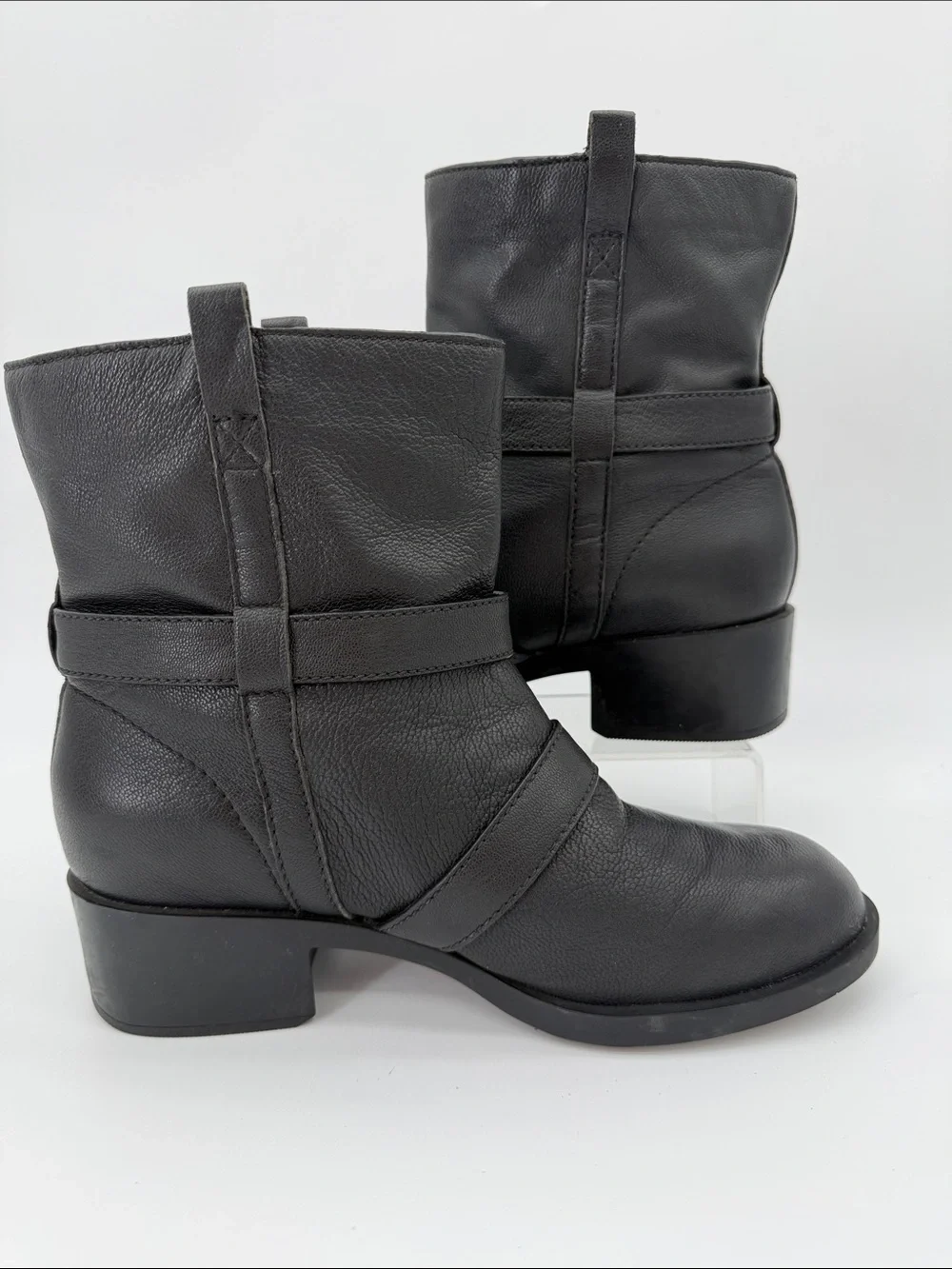Cole Haan Fabrizia X Nike Buckle Moto Pull On Ankle Boots Women's Size 9.5B